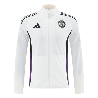 Manchester United větrovka 2025/26 bílá