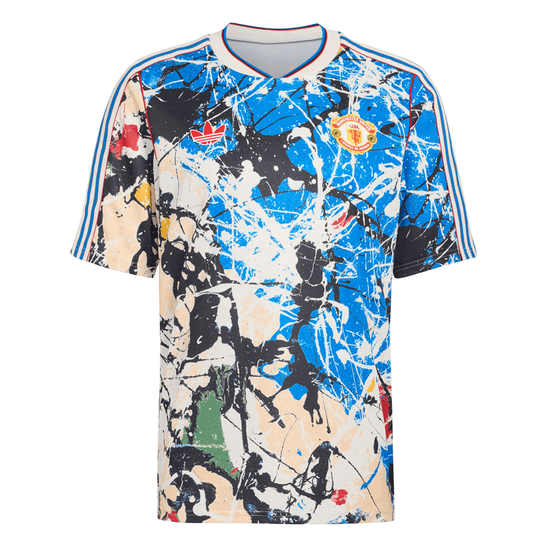 Manchester United předzápasový fotbalový dres 2025/26 - modrá