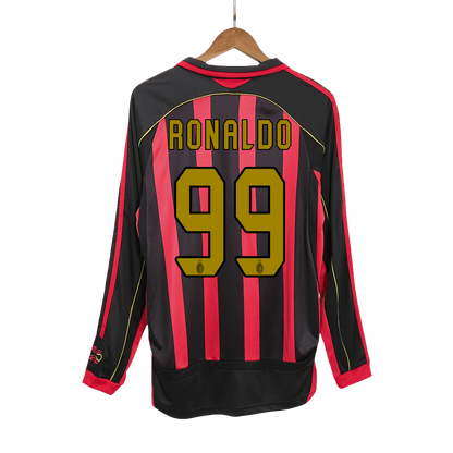 AC Milán domácí retro dres 2006/07 dlouhý rukáv RONALDO #99