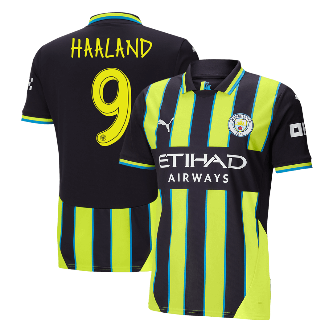 Venkovní Fotbalový Dres Manchester City 24/25 HAALAND #9 UCL