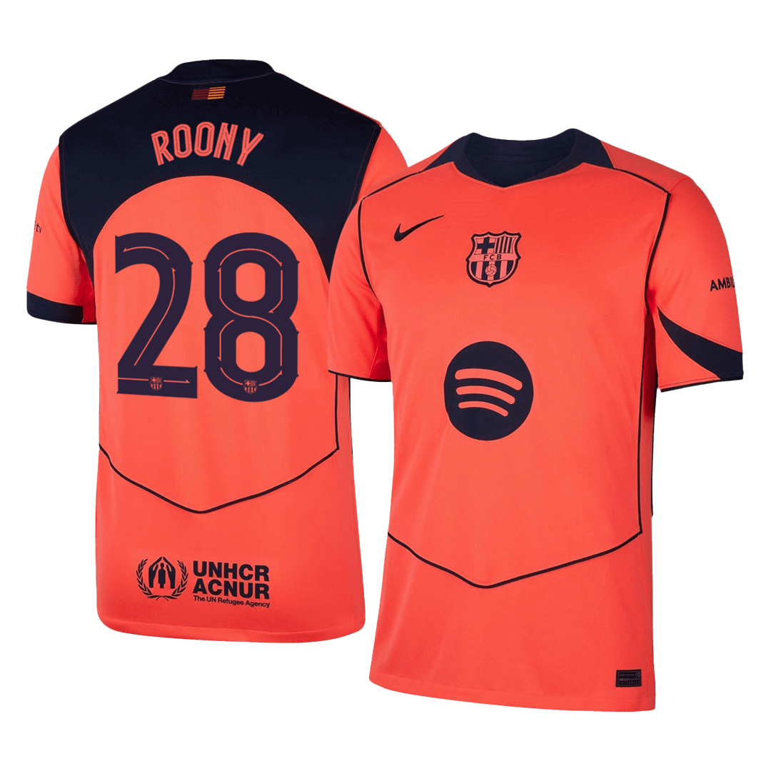 Barcelona třetí fotbalový dres 2025/26 ROONY #28