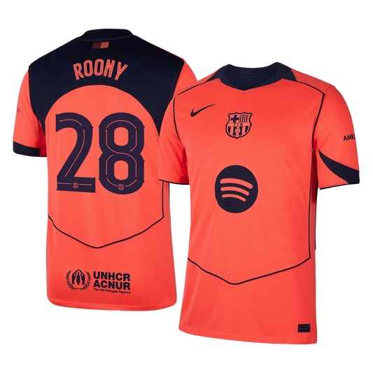 Barcelona třetí fotbalový dres 2025/26 ROONY #28