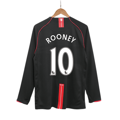 Venkovní Retro Dres Manchester United 2007/08 Long Sleeve ROONEY #10