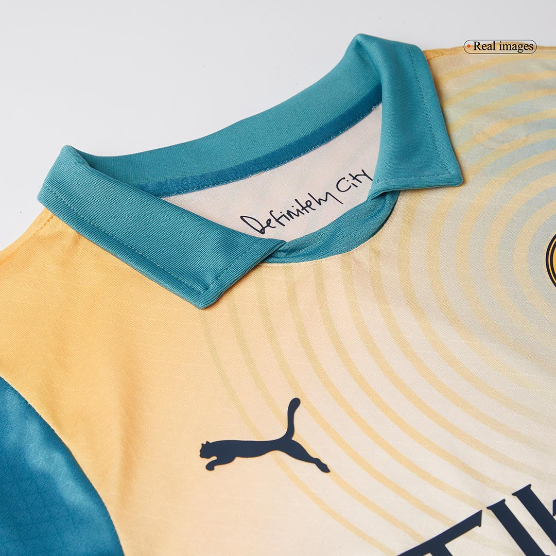 Čtvrtý Fotbalový Dres Manchester City 24/25 Authentic HAALAND #9 - Definitely City