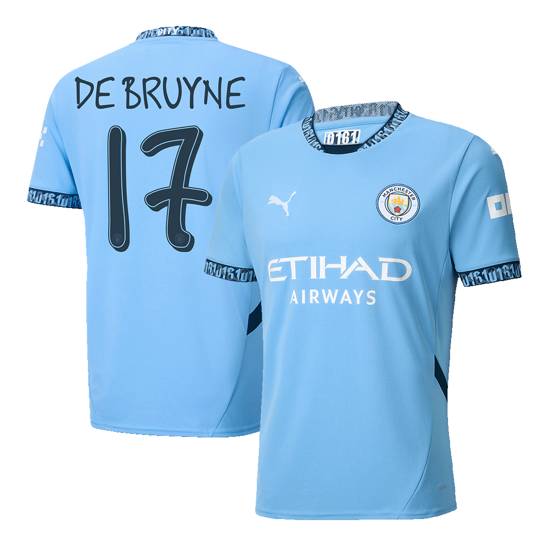 Domácí Fotbalový Dres Manchester City 24/25 DE BRUYNE #17 UCL