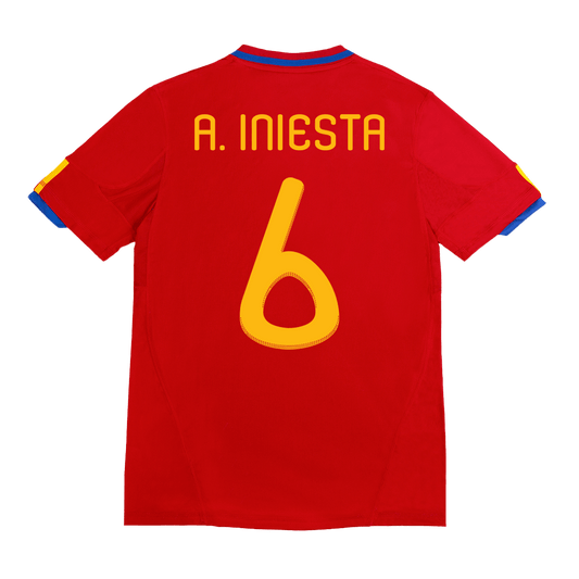 Domácí Retro Dres Spain 2010 A. INIESTA #6