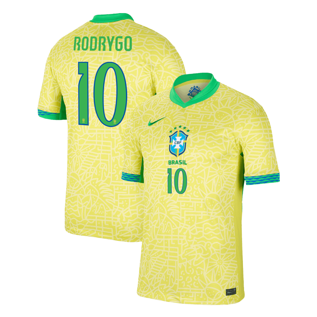 Domácí Fotbalový Dres Brazil 2024 RODRYGO #10