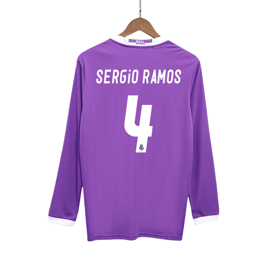 Venkovní Retro Dres Real Madrid 2016/17 Retro Long Sleeve SERGIO RAMOS #4