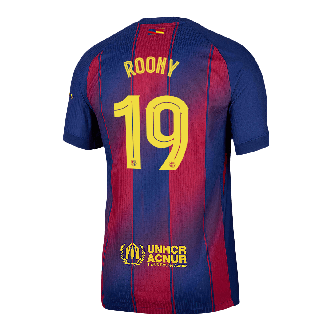 Domácí Fotbalový Dres Barcelona 25/26 Authentic ROONY #19 UCL