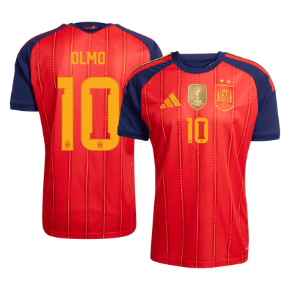 Španělsko domácí fotbalový dres MS 2026 OLMO #10
