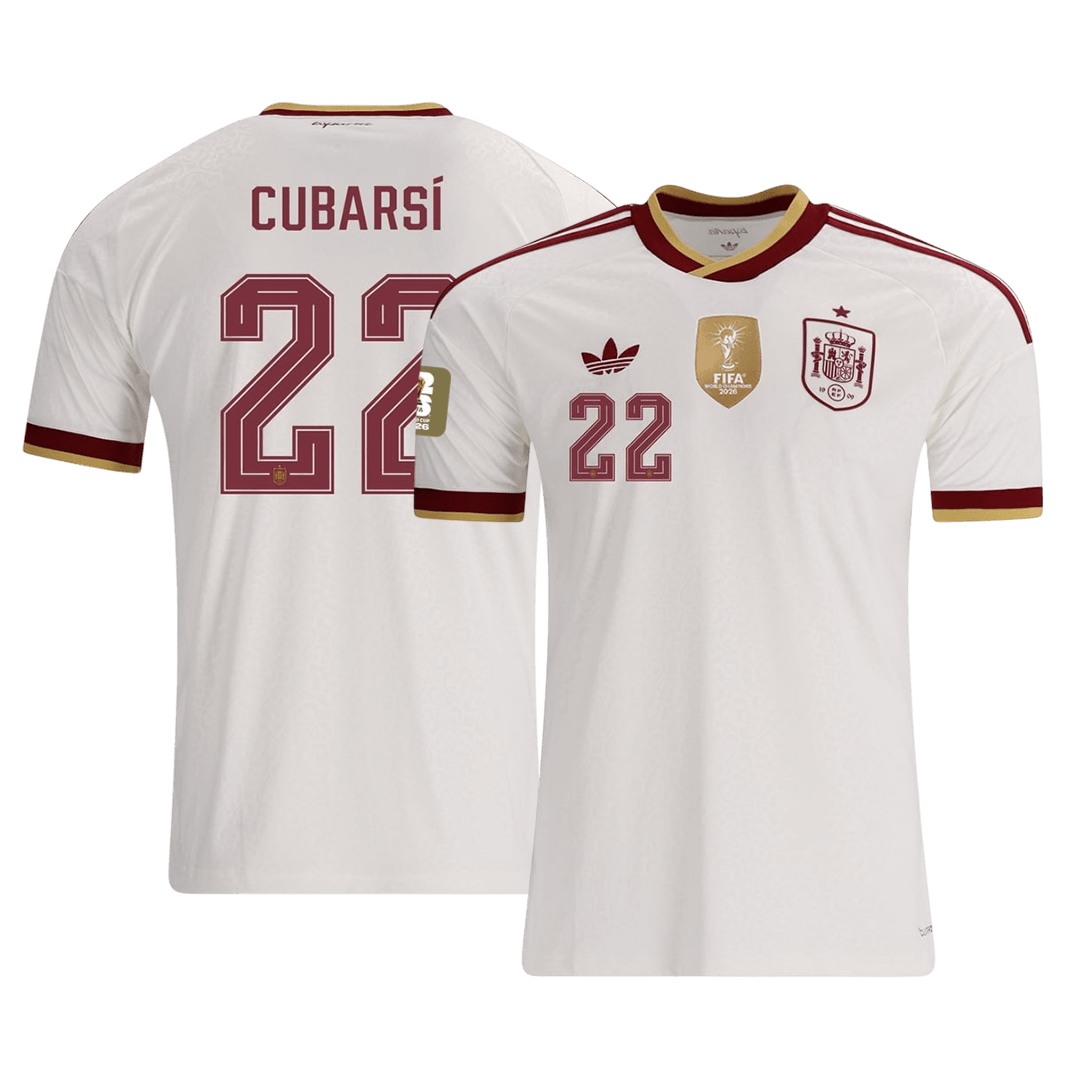 Španělsko venkovní fotbalový dres MS 2026 CUBARSÍ #22