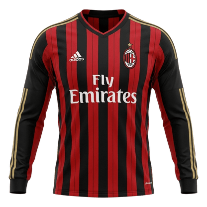 AC Milán domácí retro dres 2013/14 dlouhý rukáv