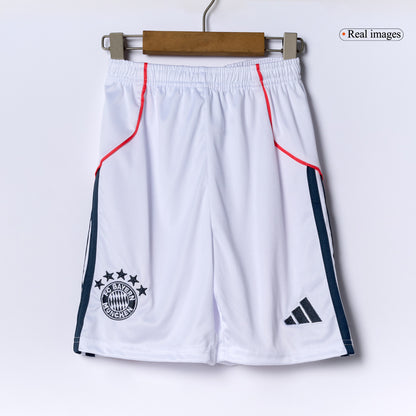 Kid's Bayern Munich Away Soccer Jersey Kit(Jersey+Shorts+Socks) 2025/26 White