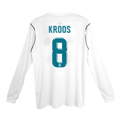 Domácí Retro Dres Real Madrid 2017/18 Retro Long Sleeve KROOS #8