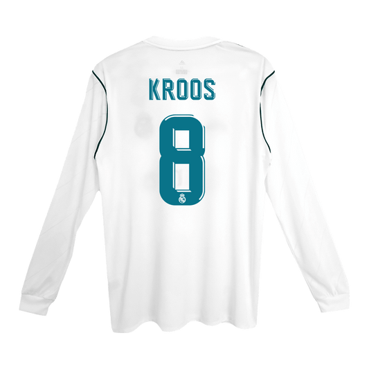 Domácí Retro Dres Real Madrid 2017/18 Retro Long Sleeve KROOS #8