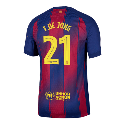 Domácí Fotbalový Dres Barcelona 25/26 Authentic F.DE JONG #21 UCL