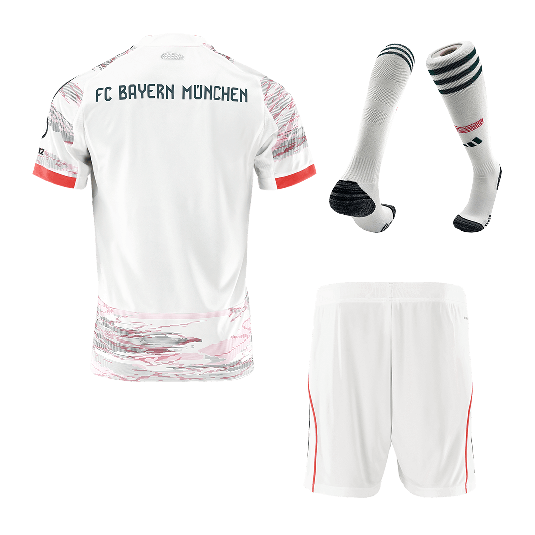 Bayern Munich Away Soccer Jersey Kit(Jersey+Shorts+Socks) 2025/26 White