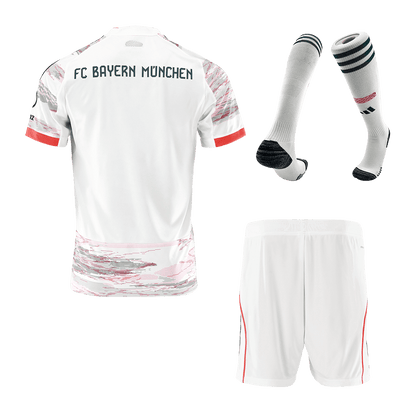 Bayern Munich Away Soccer Jersey Kit(Jersey+Shorts+Socks) 2025/26 White