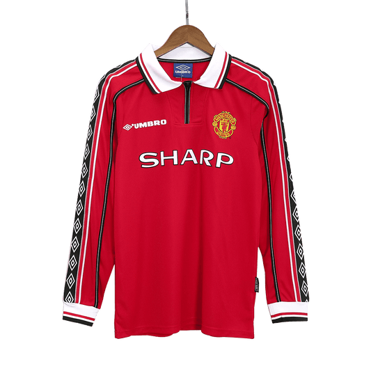 Domácí Retro Dres Manchester United 1998/99 Long Sleeve