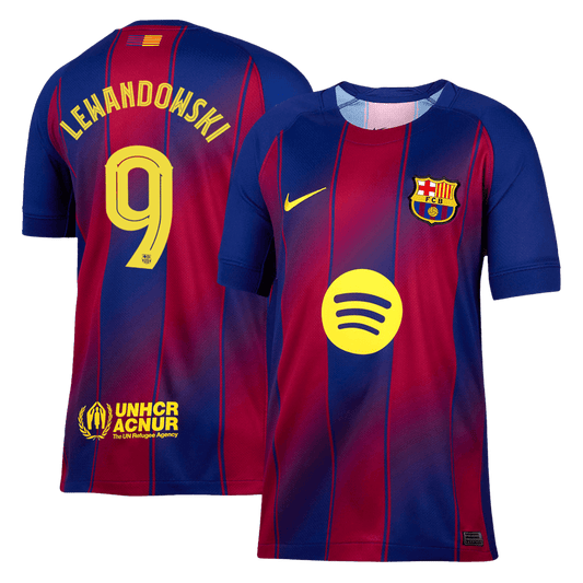 Domácí Fotbalový Dres Barcelona 25/26 LEWANDOWSKI #9 UCL
