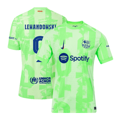 Třetí Fotbalový Dres Barcelona 24/25 Authentic LEWANDOWSKI #9 UCL