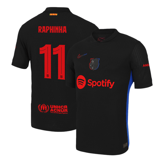 Venkovní Fotbalový Dres Barcelona 24/25 Authentic RAPHINHA #11 UCL