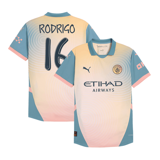 Čtvrtý Fotbalový Dres Manchester City 24/25 Authentic RODRIGO #16 - Definitely City