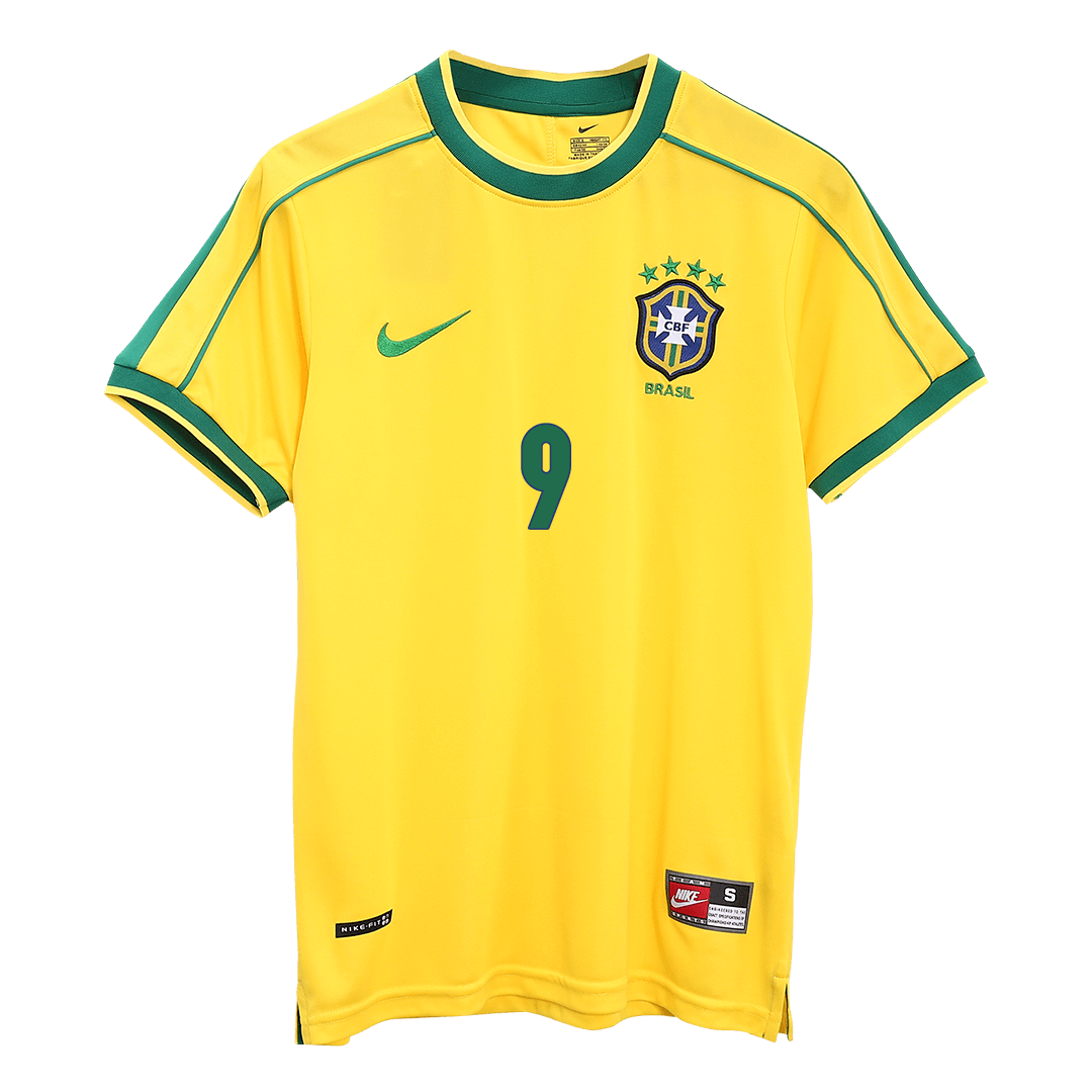 Domácí Retro Dres Brazil 1998 RONALDO #9