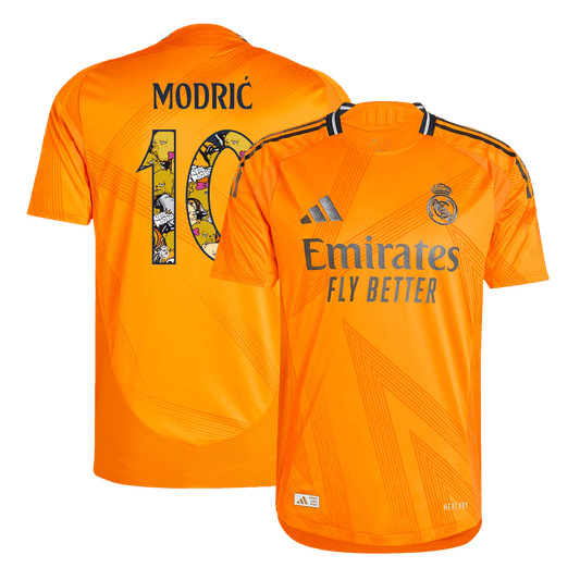 Venkovní Fotbalový Dres Real Madrid 24/25 Authentic MODRIĆ #10 - Bear Champ Font