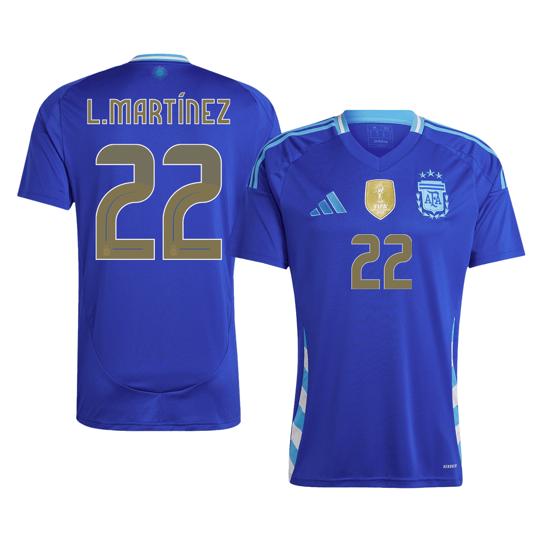 Venkovní Fotbalový Dres Argentina 2024 L.MARTÍNEZ #22