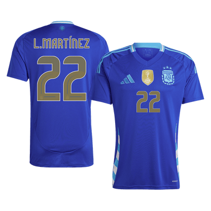Venkovní Fotbalový Dres Argentina 2024 L.MARTÍNEZ #22