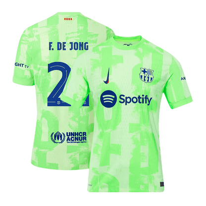 Třetí Fotbalový Dres Barcelona 24/25 Authentic F.DE JONG #21 UCL