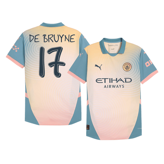 Čtvrtý Fotbalový Dres Manchester City 24/25 Authentic DE BRUYNE #17 - Definitely City