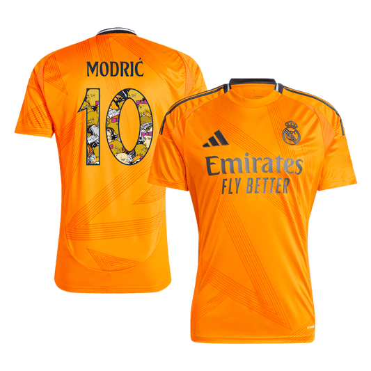 Venkovní Fotbalový Dres Real Madrid 24/25 MODRIĆ #10 - Bear Champ Font