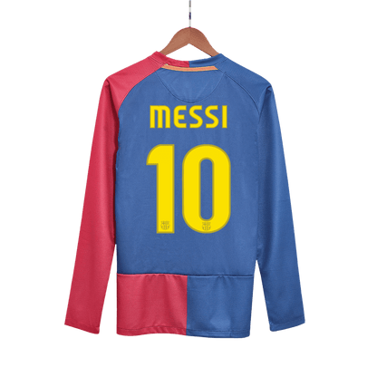 Domácí Retro Dres Barcelona 2008/09 Long Sleeve MESSI #10 - UCL Final