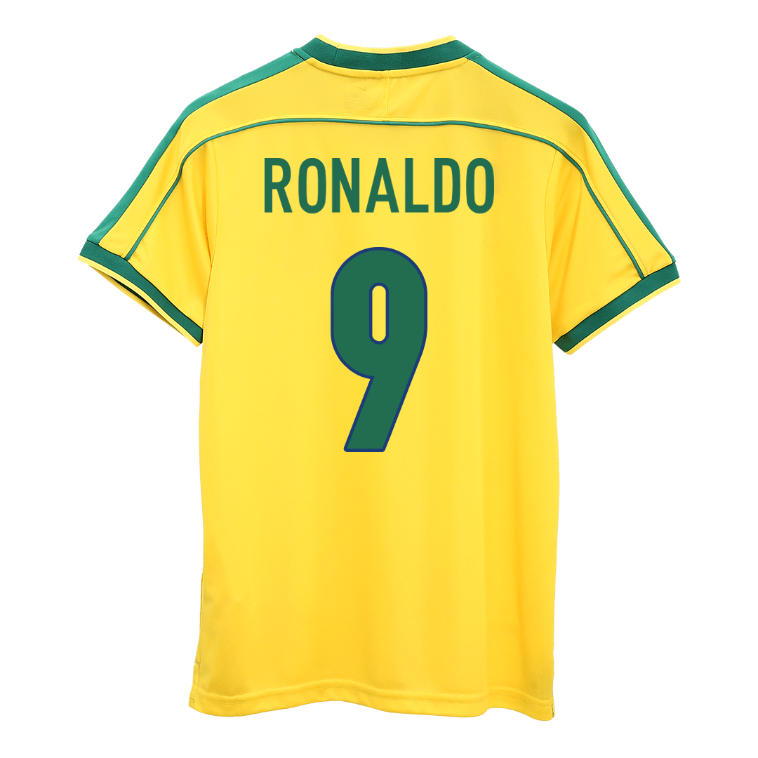 Domácí Retro Dres Brazil 1998 RONALDO #9