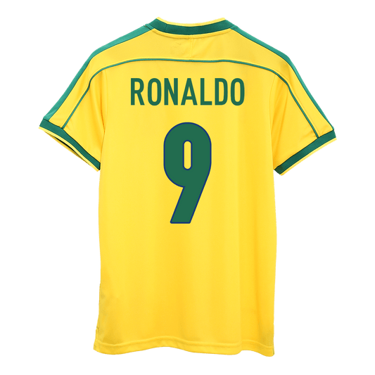 Domácí Retro Dres Brazil 1998 RONALDO #9