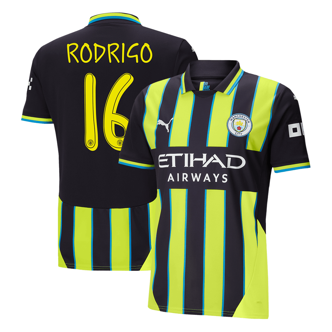 Venkovní Fotbalový Dres Manchester City 24/25 RODRIGO #16 UCL