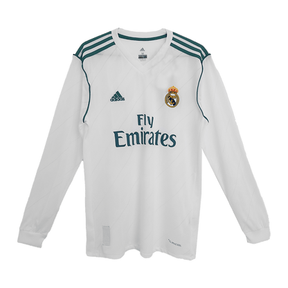 Domácí Retro Dres Real Madrid 2017/18 Retro Long Sleeve BENZEMA #9