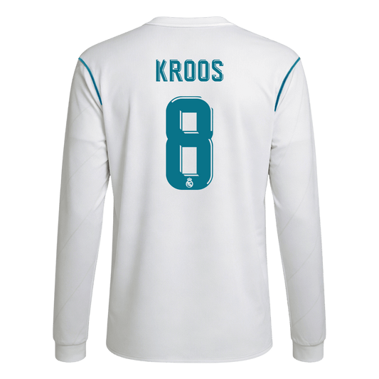 Domácí Retro Dres Real Madrid 2017/18 Retro Long Sleeve KROOS #8