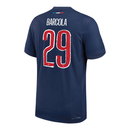 BARCOLA #29 Authentic PSG Home Soccer Jersey 2024/25 Navy - UCL