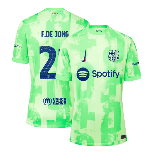 Třetí Fotbalový Dres Barcelona 24/25 F.DE JONG #21 UCL