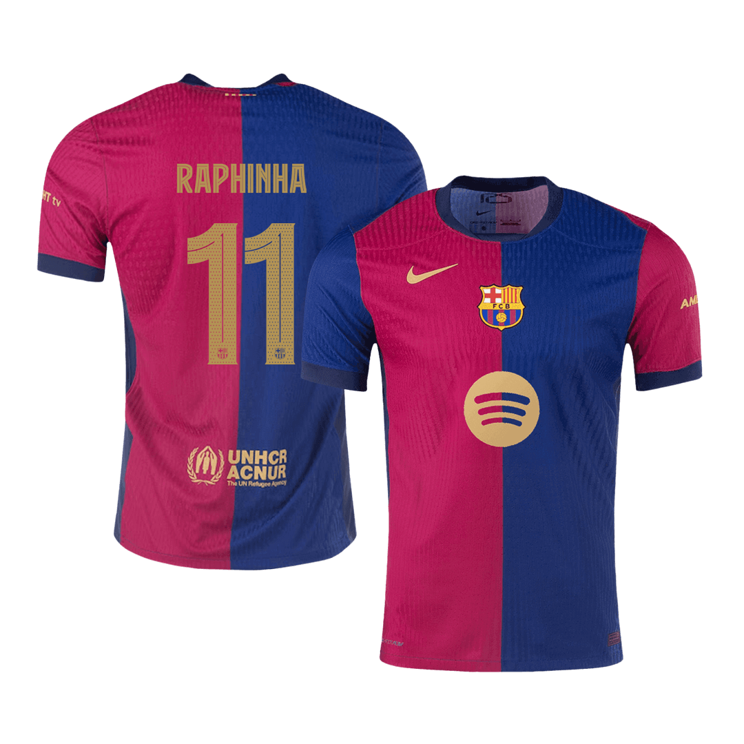 Domácí Fotbalový Dres Barcelona 24/25 Authentic RAPHINHA #11 UCL