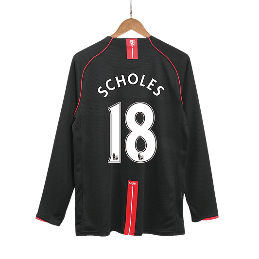 Venkovní Retro Dres Manchester United 2007/08 Long Sleeve SCHOLES #18