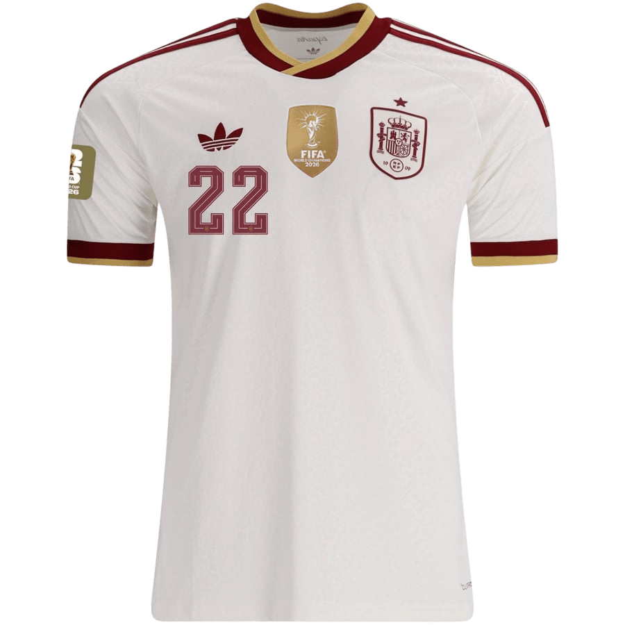 Španělsko venkovní fotbalový dres MS 2026 CUBARSÍ #22