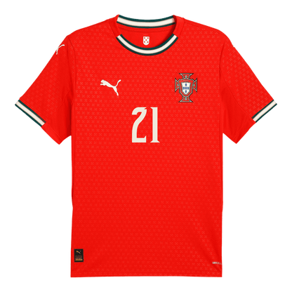 DIOGO J. #21 Portugal Home Soccer Jersey 2025 Red