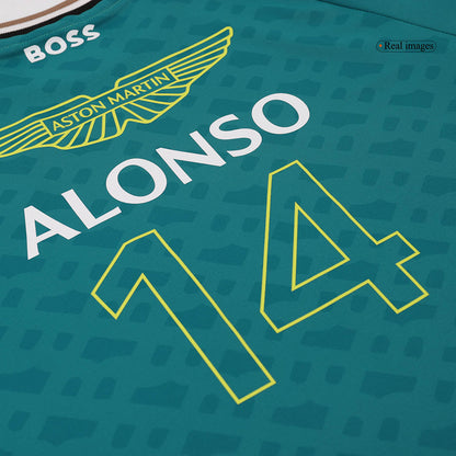 Aston Martin Aramco Cognizant F1 Racing Team Fernando Alonso Driver T-Shirt 2024 