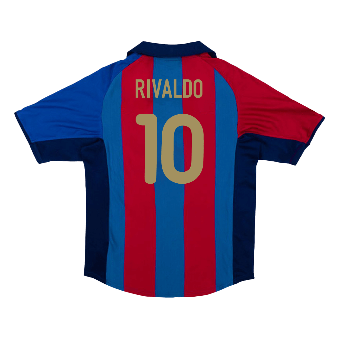 Domácí Retro Dres Barcelona 2001/02 RIVALDO #10