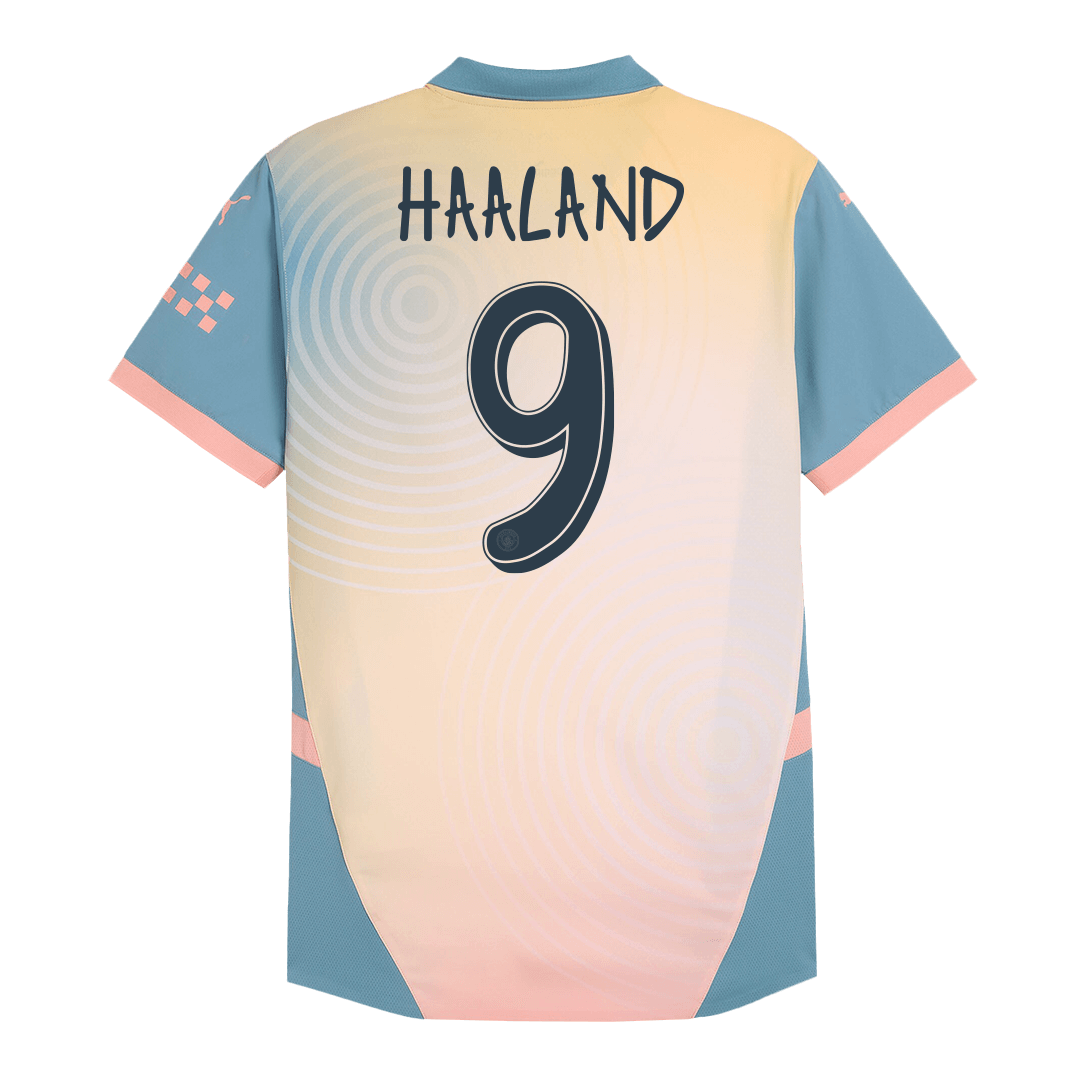 Čtvrtý Fotbalový Dres Manchester City 24/25 Authentic HAALAND #9 - Definitely City