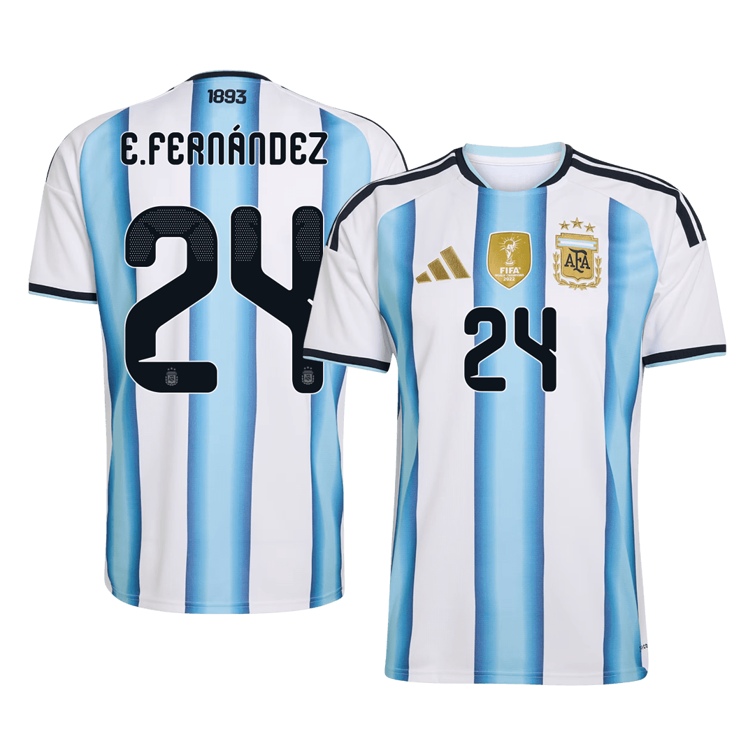 Argentina domácí fotbalový dres MS 2026 E. FERNÁNDEZ #24